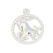 Twelve Constellations Alloy Pendants, Capricorn, 22.5x19x2.5mm, Hole: 1.8mm