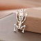 Stainless Steel Pendants, Skeleton, Stainless Steel Color, 28x13mm
