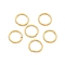 Brass Open Jump Rings, Round, Long-Lasting Plated, Lead Free & Cadmium Free, Rack Plating, Real 24K Gold Plated, 18 Gauge, 10x1mm, Hole: 8mm
