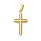 304 Stainless Steel Pendants, with Enamel, Cross, Golden, 36x19x3mm, Hole: 9x5mm