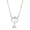 Constellation Rhinestone Pendant Necklace, Platinum Brass Star Necklace, Capricorn, 16.14~19.69 inch(41~50cm)