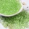 Transparent Acrylic Beads, Top Drilled, Round Suzumaru Beads, Lawn Green, 5.5x5x4mm, Hole: 1.2mm, about 833pcs/50g