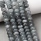 Natural White Jade Beads Strands, Dyed, Smooth Rondelle, Slate Gray, 8x5mm, Hole: 1mm, about 73~76pcs/strand, 14.57~15.16''(37~38.5cm)