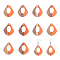 OLYCRAFT 10pcs Resin Wooden Earring Pendants Diamond Vintage Resin Wood Statement Jewelry Findings for Necklace and Earring Making - Coral Red