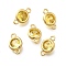 Brass Cubic Zirconia Connector Charms, Flat Round Links, Real 18K Gold Plated, Cadmium Free & Lead Free, Long-Lasting Plated, Rack Plating, Light Khaki, 11x6.5x3mm, Hole: 1.4mm
