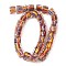 Silver Foil Glass Beads, Cube, Goldenrod, 10~11.5x9.5~10.5x10~10.5mm, Hole: 1.2~1.6mm