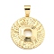 Brass Pendants, Cadmium Free & Nickel Free & Lead Free, Real 18K Gold Plated, Cancer, 23x21x3mm, Hole: 6x4mm