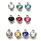 304 Stainless Steel with Rhinestone Pendants, Heart, Mixed Color, 9.5x6.5x4.5mm, Hole: 1.6mm