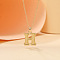 Alloy Textured Initial Pendant Necklaces, Golden, Letter H, 18.31 inch(46.5cm)