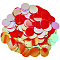 PVC Sequin Pendants, Blank Flat Round, FireBrick, 19x0.3mm, Hole: 1.5mm, about 3460pcs/450g