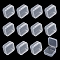 Transparent Plastic Bead Containers, Rectangle, Clear, 4.2x3.8x1.8cm, 18pcs/set