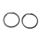 Iron Split Key Rings, Double Loop Jump Rings, Rack Plating, Gunmetal, 25~25.5x2.5mm, Inner Diameter: 21.5~22mm