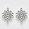 Tibetan Style Alloy Links connectors, Chakra, Cadmium Free & Nickel Free & Lead Free, Sahasrara, 20x14x1.5mm, Hole: 1.2mm, about 1350pcs/1000g