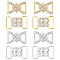 8Pcs 4 Style Brass & Zinc Alloy Rhinestone Slider Buckles, Adjustable Buckle Fasteners, For Webbing, Strapping Bags, Garment Accessorie, Mixed Color, 2.5x1.5x0.55cm, Hole: 13x4.5mm, 2pcs/style