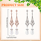 ANATTASOUL 2 Pairs 2 Colors Plastic Pearl Dangle Stud Earrings with Rhinestone EJEW-AN0004-19-2