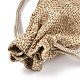 ポリエステル模造黄麻布包装袋巾着袋  クリスマスのために  結婚式のパーティーとdiyクラフトパッキング  ペルー  9x7cm ABAG-R005-9x7-15-3