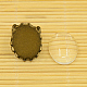 Bronzo antico ottone making anello pad fai da te RJEW-MSMC002-11-3