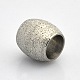Gros trou 202 perles texturées en fût en acier inoxydable X-STAS-O048-28-2