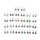 Boucles d'oreilles pendantes avec vase en pierres précieuses EJEW-A092-01P-1