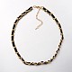 Golden Tone Aluminum Curb Chain Necklaces NJEW-J023-13-1