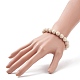 Bracelets extensibles avec perles fossiles naturelles BJEW-K212-C-015-5
