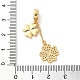 Brass Micro Pave Clear Cubic Zirconia European Dangle Charms KK-G483-13G-3