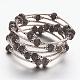 Natural Gemstone Wrap Bracelets BJEW-JB02650-3