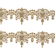 CHGCRAFT 5 Yards 1.7inch Wide Gold Lace Trim Venice Gold Lace Ribbon Love Heart Polyester Embroidery Lace Trim for Bridal Dance Costume Sewing OCOR-CA0001-21-1