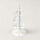 クリスマス用の鉄のキャンドルホルダー  完璧なホームパーティーの装飾  雪だるま  アンティークホワイト  73x174.5mm AJEW-B008-02-2