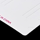 ジュエリーディスプレイ用の長方形の紙カード  ホワイト  14.5x9x0.03cm  穴：8x18mm AJEW-A051-03-3