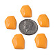 オペークアクリルカボション  不規則な六角形  オレンジ  25.5x19.5x5.5mm  約253個/500g MACR-S373-143-A07-7