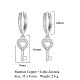Латунные серьги-кольца из прозрачного кубического циркония EJEW-OY001-08P-2