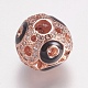 Perles de zircone cubique micro pave en Laiton ZIRC-E143-10-2