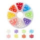 400pcs 8 couleurs perles acryliques transparentes TACR-YW0001-44-1