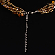 Tiger Eye Multi-strand Necklaces NJEW-L143-02-3