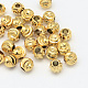Brass Corrugated Beads KK-R015-16-1