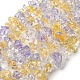 Verre craquelé brins de perles&nbsp;G-F328-18-A-1
