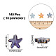 Arricraft 140 pcs 14 couleurs perles de verre étoile de mer LAMP-AR0001-24-2