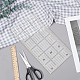 Righello per quilting quadrato acrilico gorgecraft modelli trasparenti taglio patchwork in tessuto righello artigianale da stiro trasparente con linee di griglia doppie colorate per cucire TOOL-WH0051-68-5