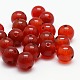 3 perline buche tinti agata rossa naturale tondo X-G-N0012-6mm-18-2