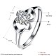 Adjustable 925 Sterling Silver Cubic Zirconia Finger Rings RJEW-BB20748-6-6