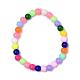 Acrylique opaque bracelets en perles extensibles pour enfants BJEW-JB02068-1