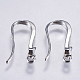 Brass Micro Pave Cubic Zirconia Earring Hooks KK-F737-54-RS-2