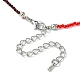 Facettierte Unterlegscheibe-Glasperlen-Halskette für Frauen NJEW-M208-02E-5