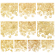 OLYCRAFT 25g Plant Themed Resin Filler 10-Shape Brass Epoxy Resin Supplies UV Resin Filling Accessories for Nail Crafts and Resin Jewelry Making - Gold MRMJ-OC0001-41-1