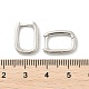 Latón pendientes de aro Huggie&nbsp;EJEW-L234-61-P-4