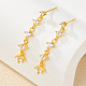 Orecchini a bottone in argento s925 con zirconi e design a nappa&nbsp;ML8666-4-1