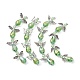 Brins de perles de verre galvanisées en forme de fée d'ange AJEW-JB01173-04-2