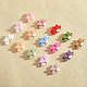 CHGCRAFT 15Pcs 15 Colors Lotus Food Grade Eco-Friendly Silicone Beads SIL-CA0003-05-6