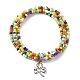 Bracelets de chaîne multi-boucles en perles de rocaille de verre BJEW-TA00339-03-1